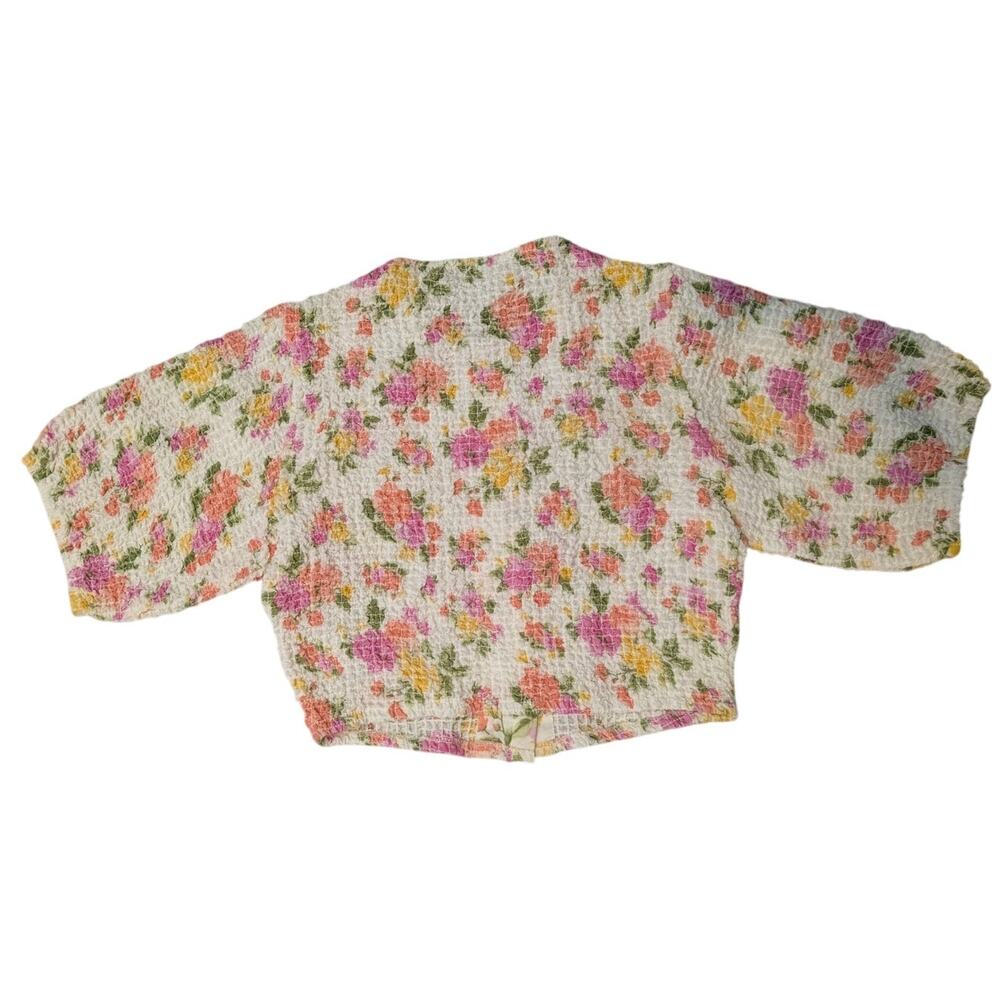 Asos Design Shirred Button Through Top Floral Pri… - image 2